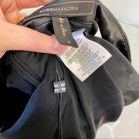 Anthropologie Dress BCBGMaxAzria 0 Kimono Wrap Belt Mini Black - Picture 11 of 11